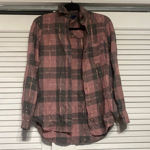 aeropostale pink and rose gold flannel